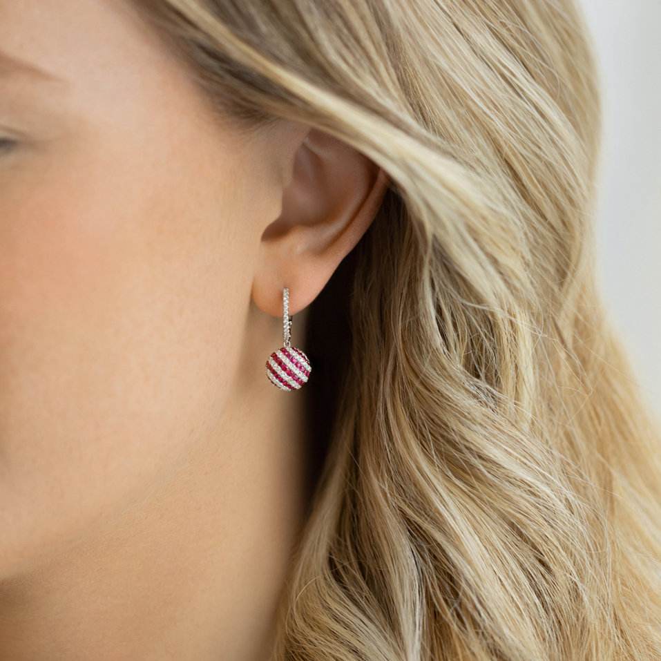 Diamond earrings and Ruby Jonah