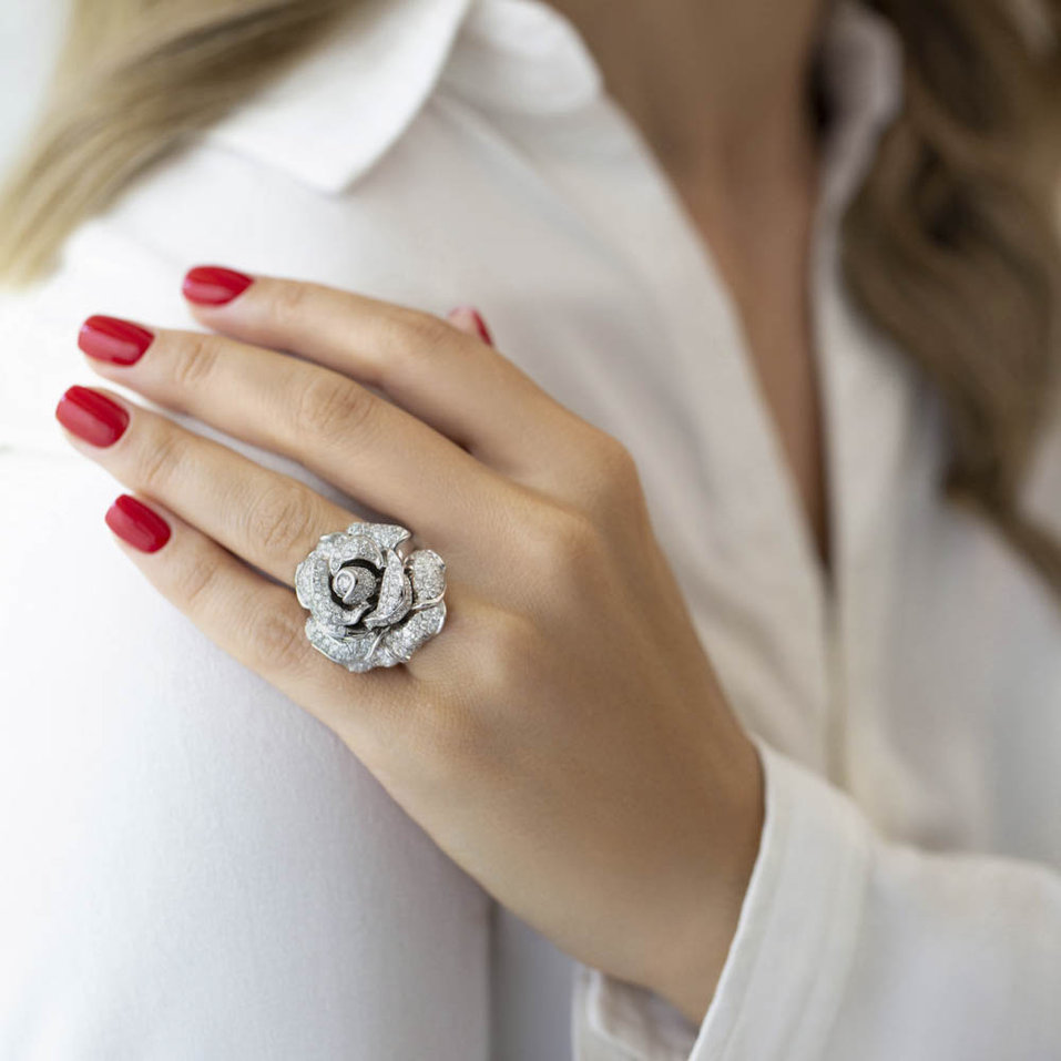 Diamond ring Glamorous Rose