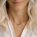 Necklace with black and white diamonds Reindeer Happiness3