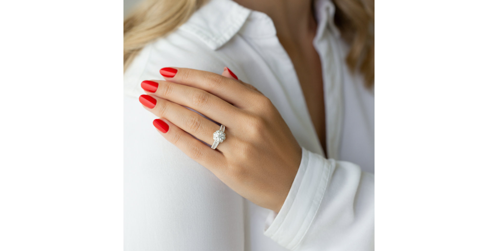 Diamond ring Frozen Flower