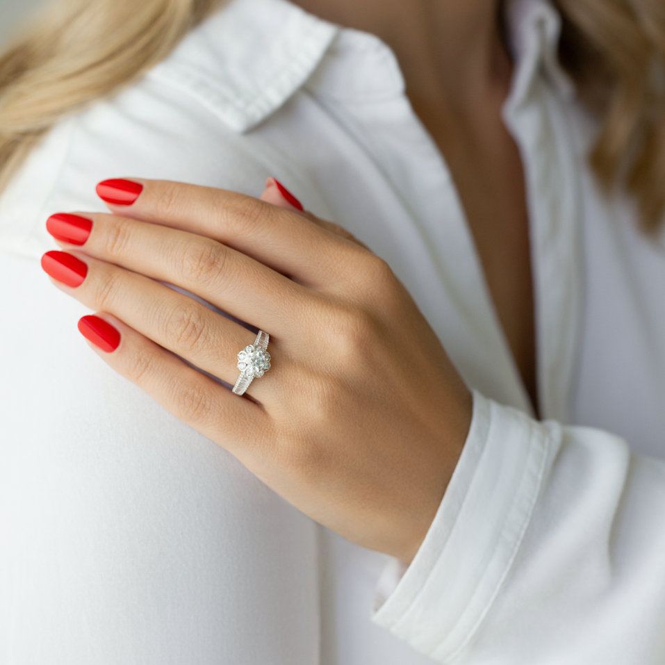 Diamond ring Frozen Flower