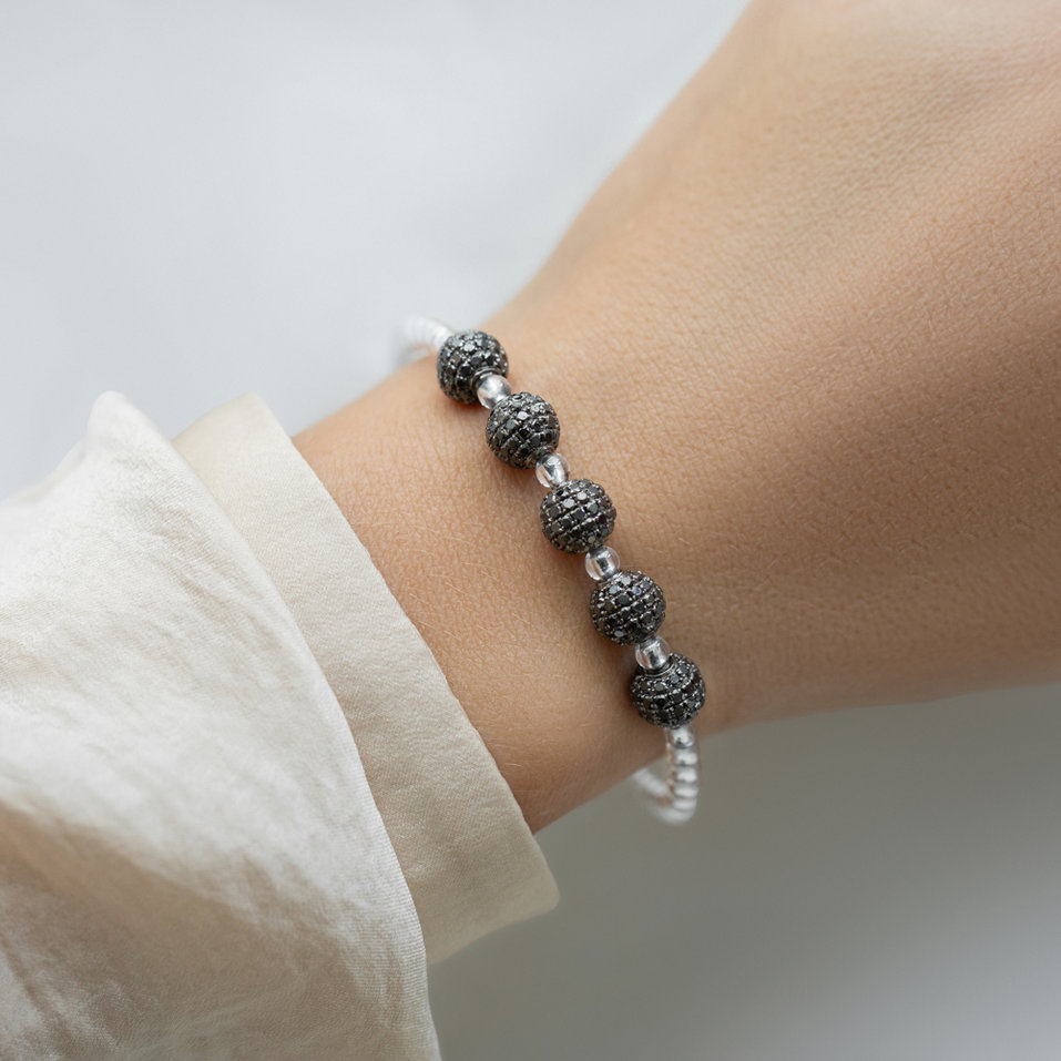 Bracelet with black diamonds Barboritta