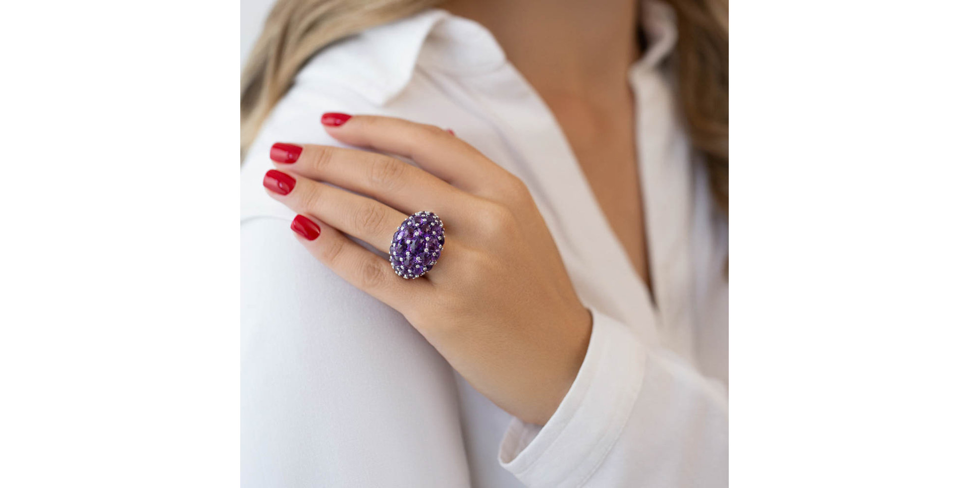 Diamond ring and Amethyst Claris