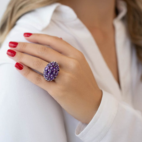 Diamond ring and Amethyst Claris