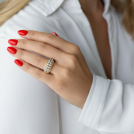 Ring with brown and white diamonds Posh Haeven