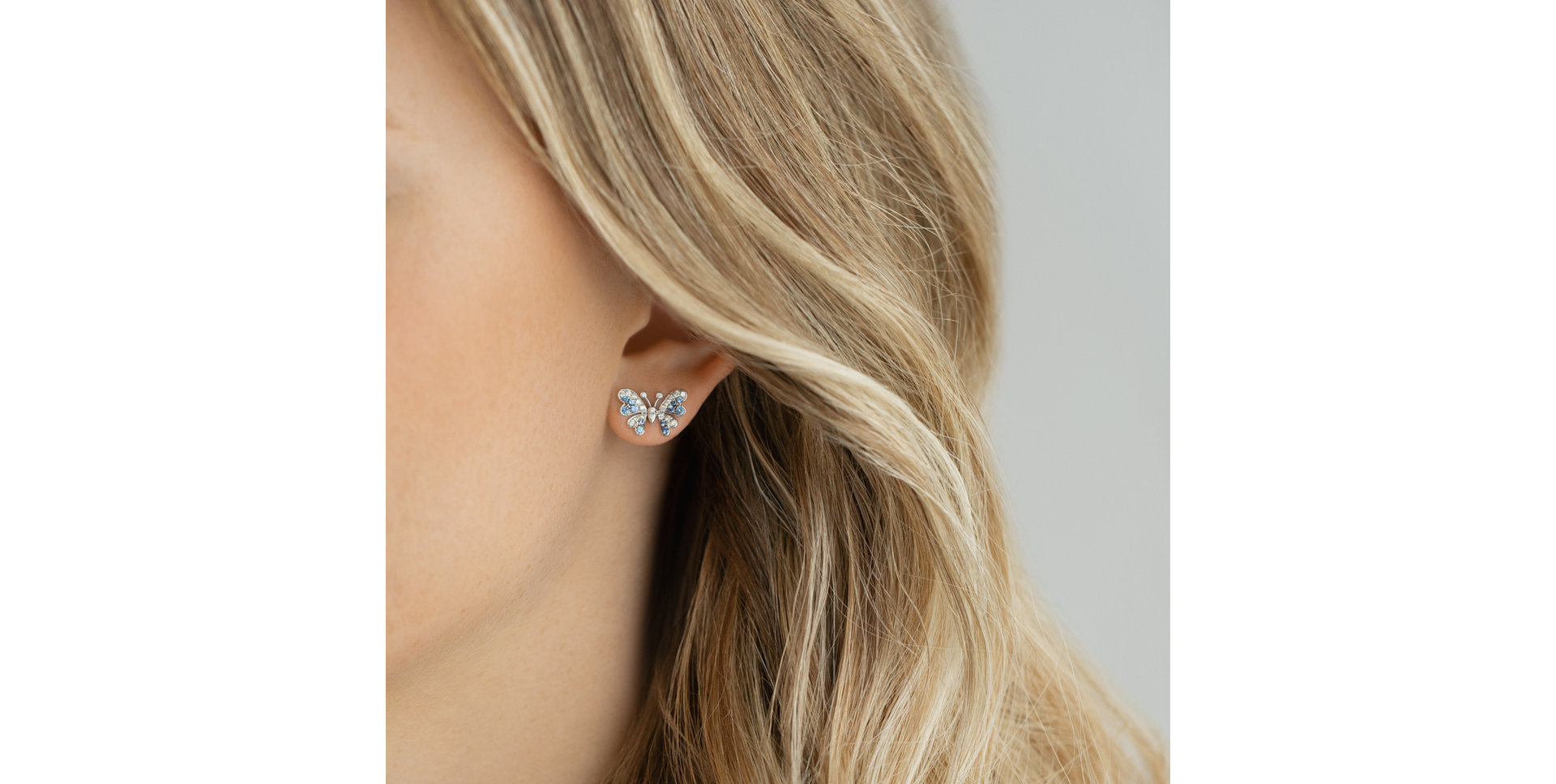 Diamond earrings and Sapphire Heaven Butterflies