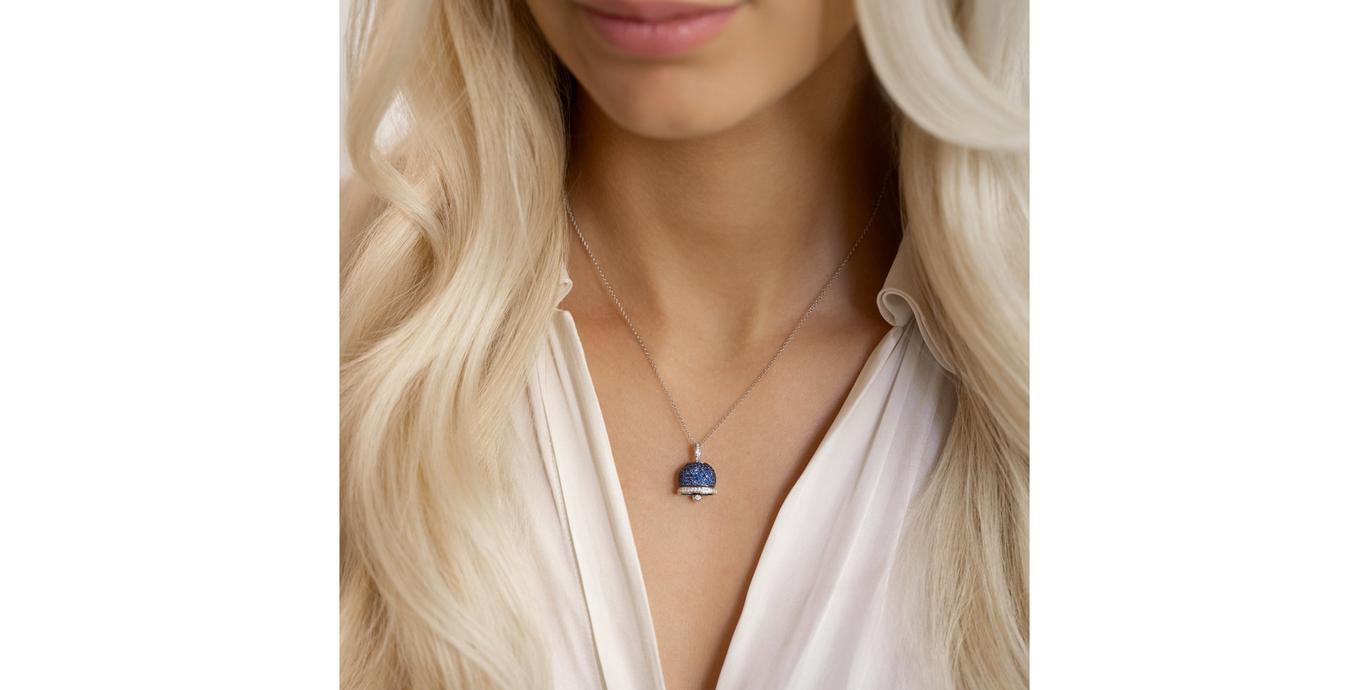 Diamond pendant with Sapphire Elida