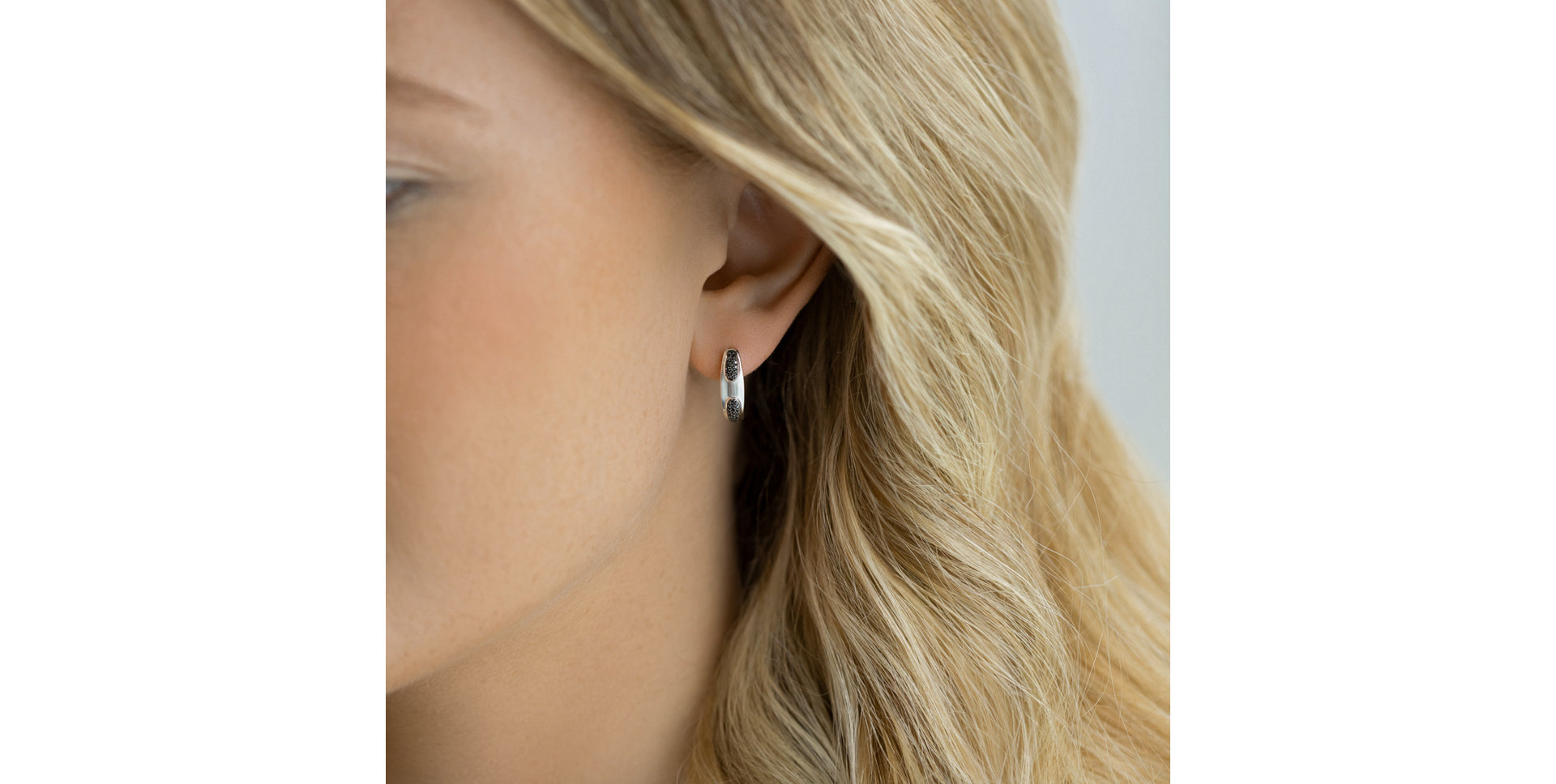 Earrings with black diamonds Laverna