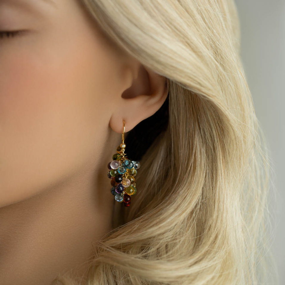 Diamond earrings and gemstones Padovesi