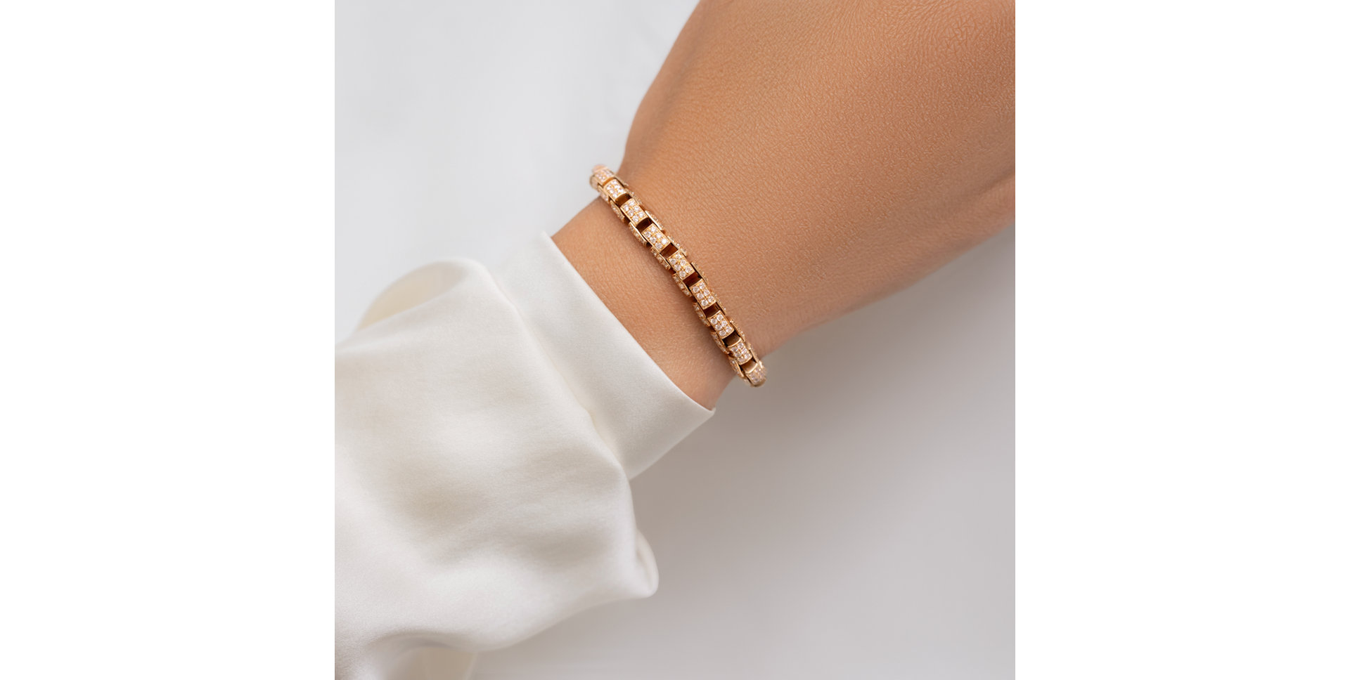 Bracelet with brown and white diamonds Witching Night