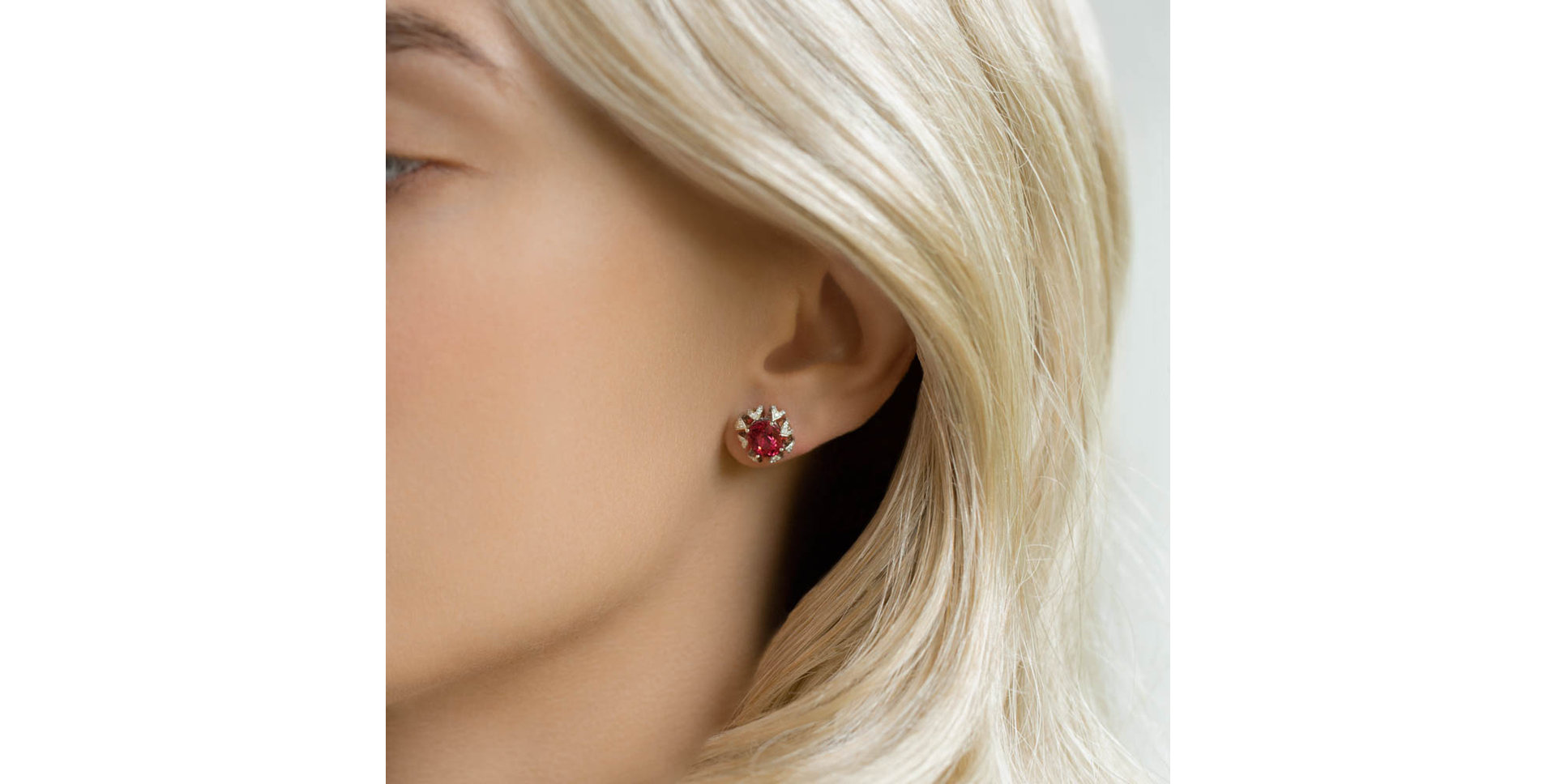 Diamond earrings with Tourmaline Floria