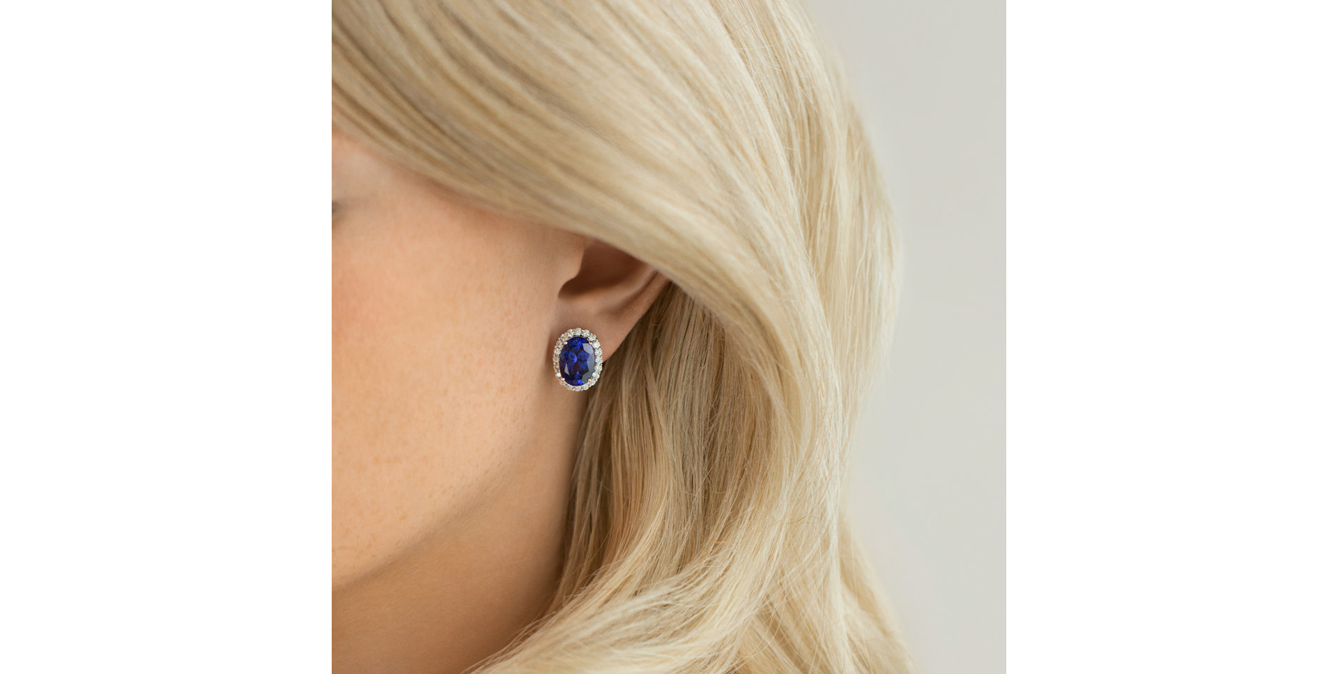 Diamond earrings with Tanzanite Everleigh