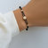 Bracelet with brown and white diamonds Shamballa3