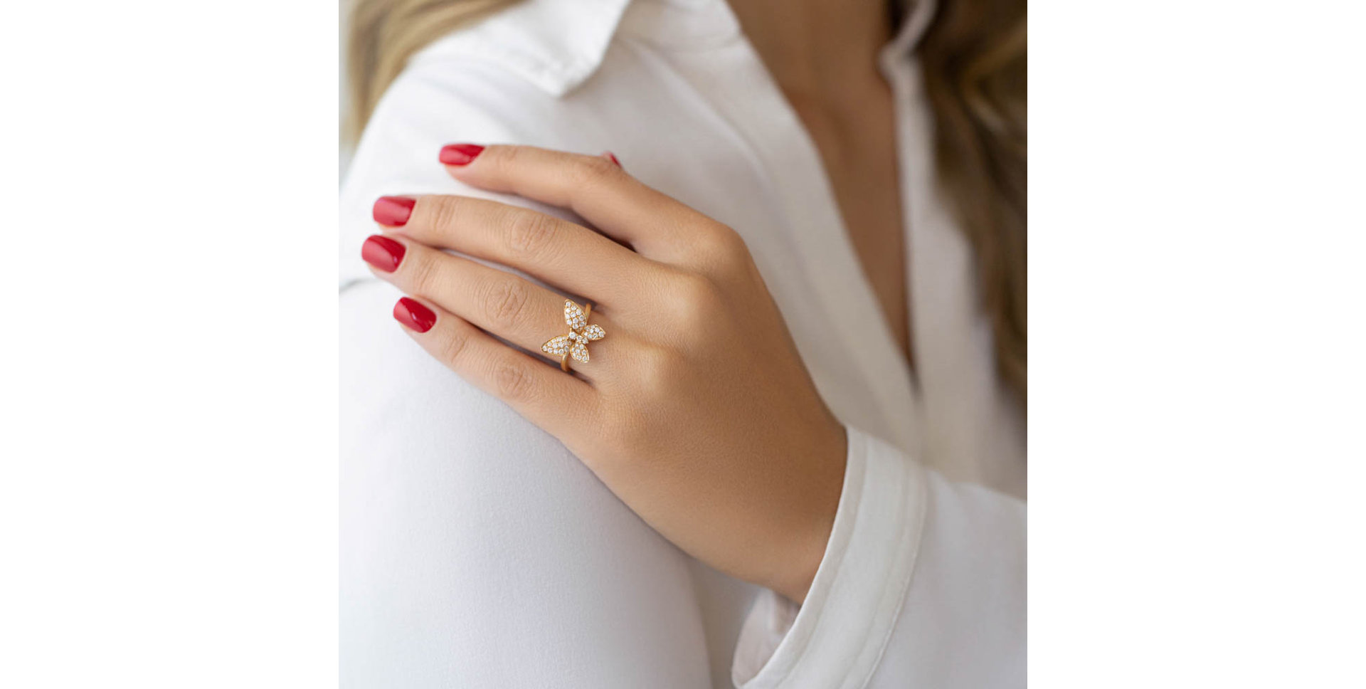 Diamond ring Diamond Butterfly