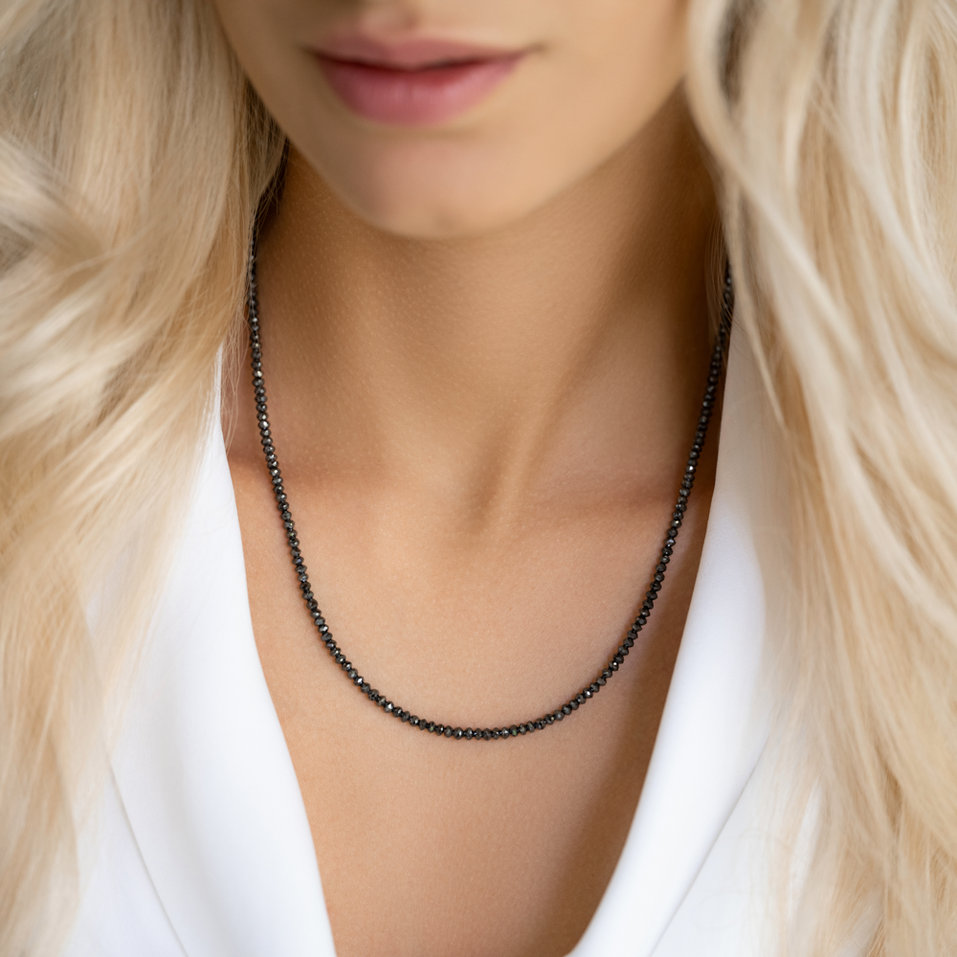 Necklace with black diamonds Moonlight Sophie