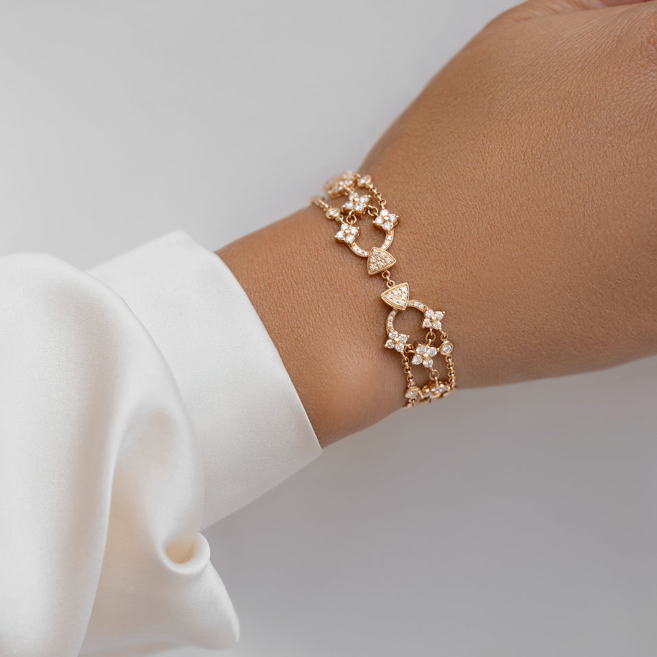 Bracelet with diamonds Gold Symphony