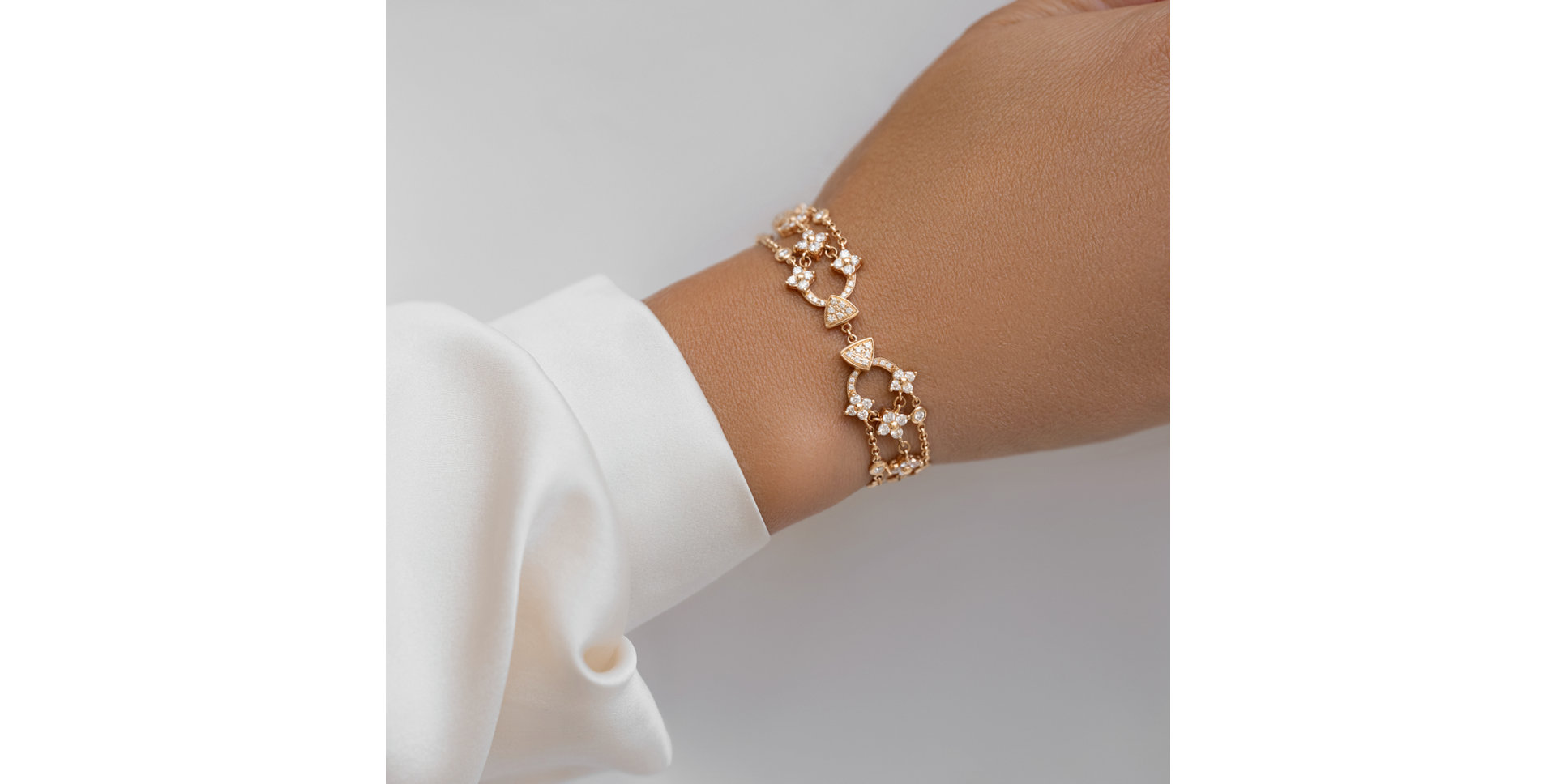 Bracelet with diamonds Gold Symphony