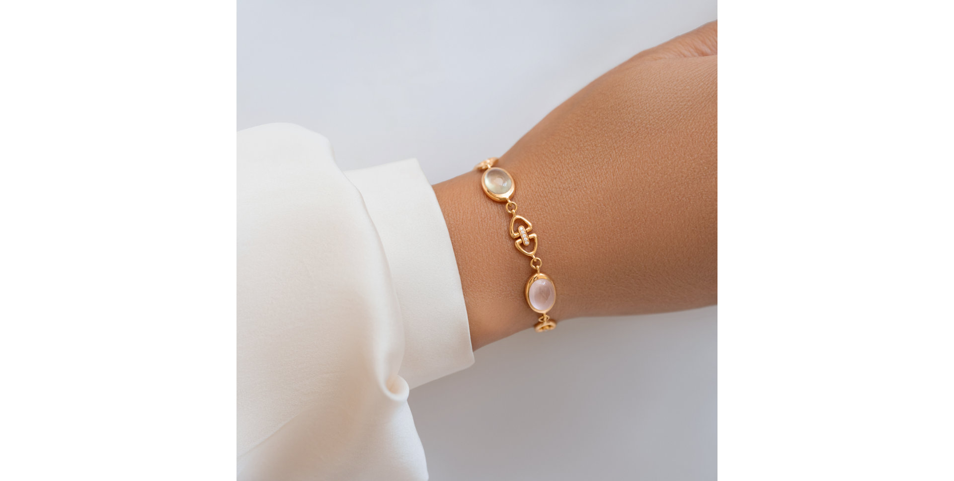 Diamond bracelet with gemstone Rainbow Rain