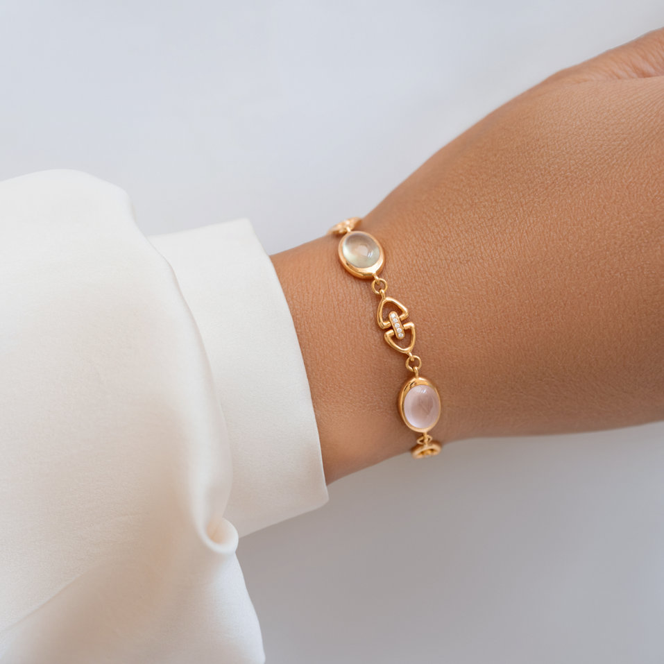 Diamond bracelet with gemstone Rainbow Rain