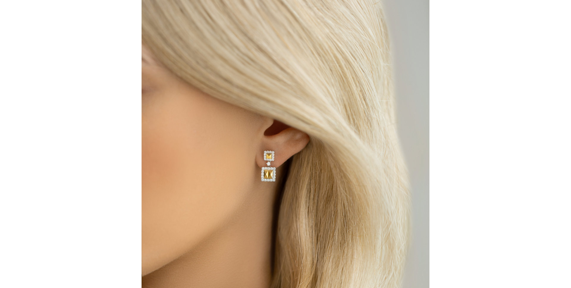 Diamond earrings Geometry Romance