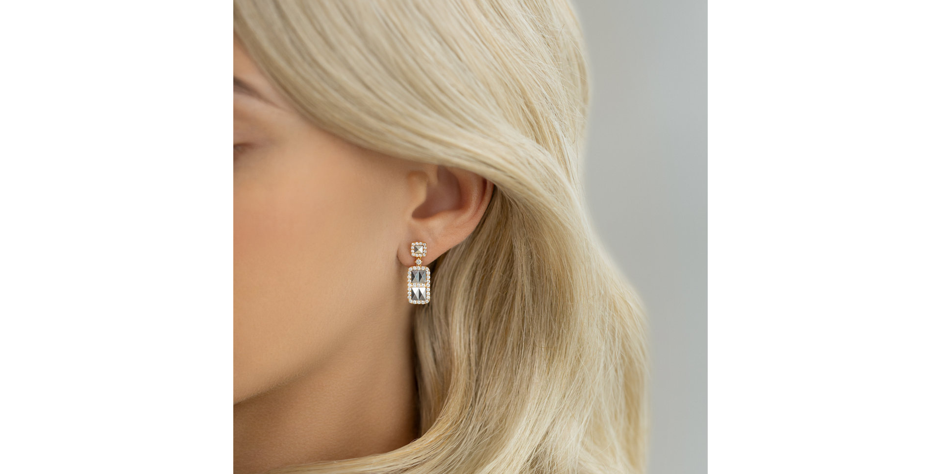 Diamond earrings Geometry Desire