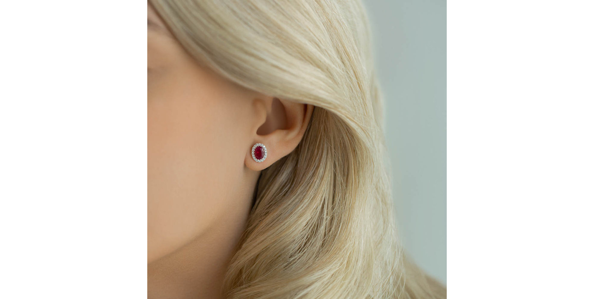 Diamond earrings with Ruby Desire Kingdom
