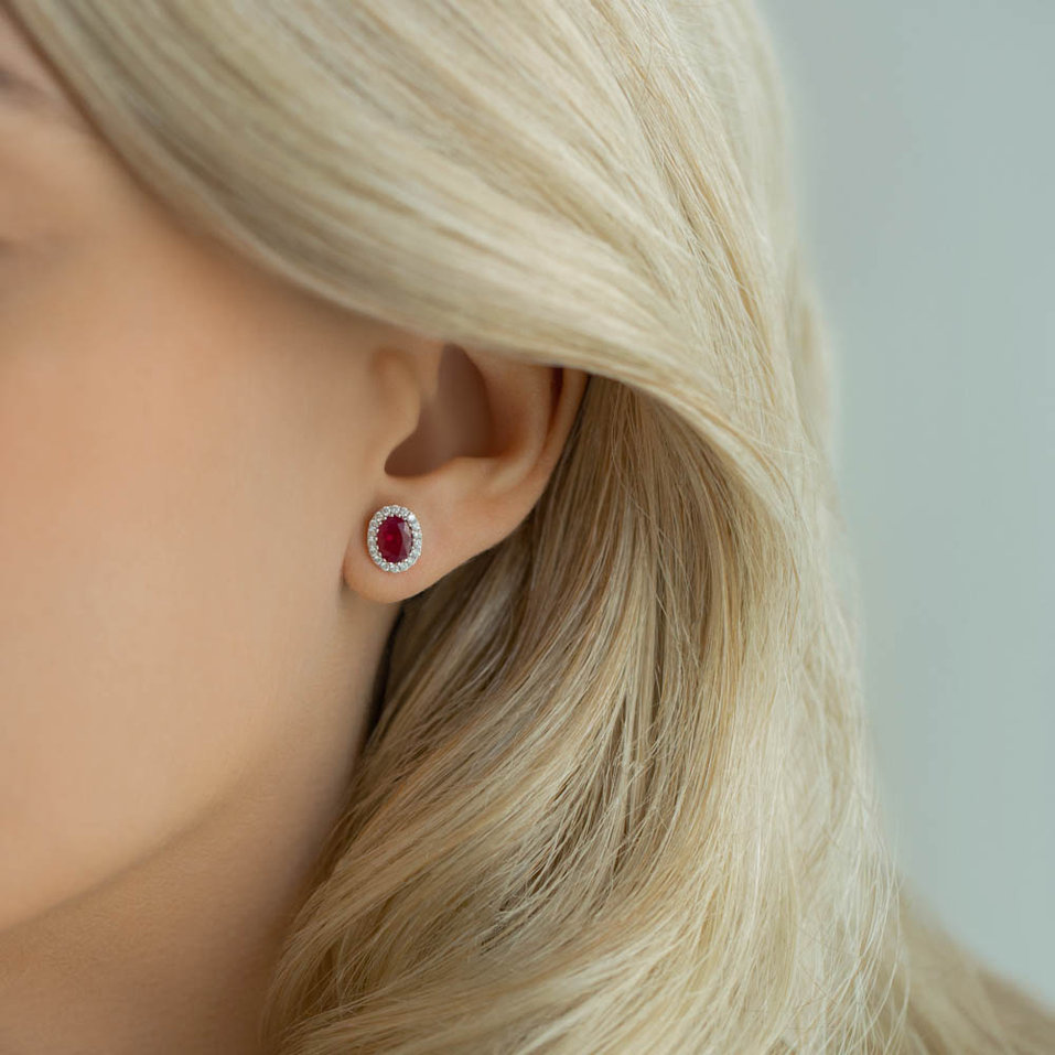 Diamond earrings with Ruby Desire Kingdom
