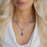 Diamond necklace with Amethyst, Topaz and Iolite Violet Romance3