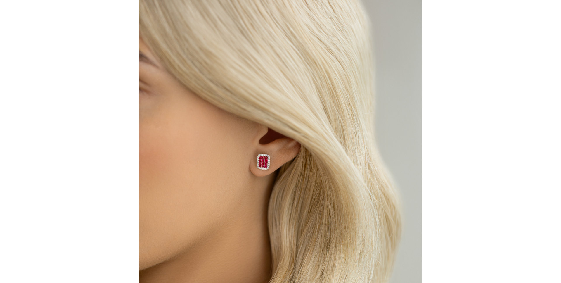 Diamond earrings and Ruby Arenase