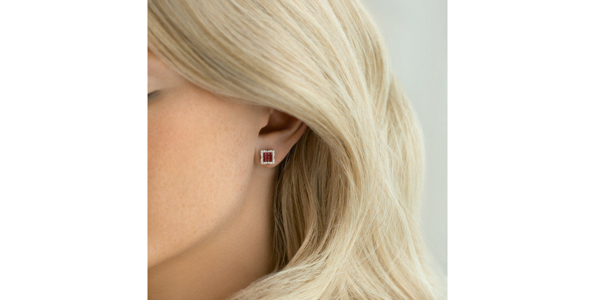 Diamond earrings and Ruby Marini