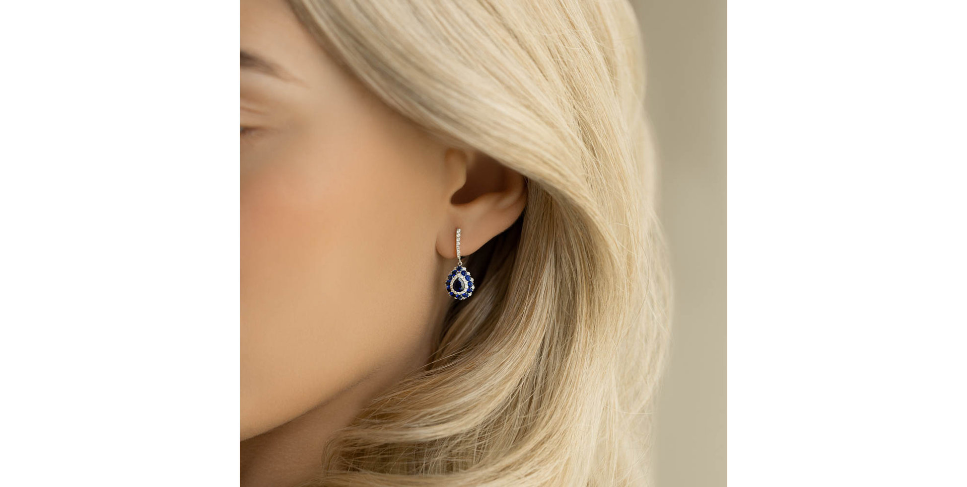 Diamond earrings and Sapphire Silver Town