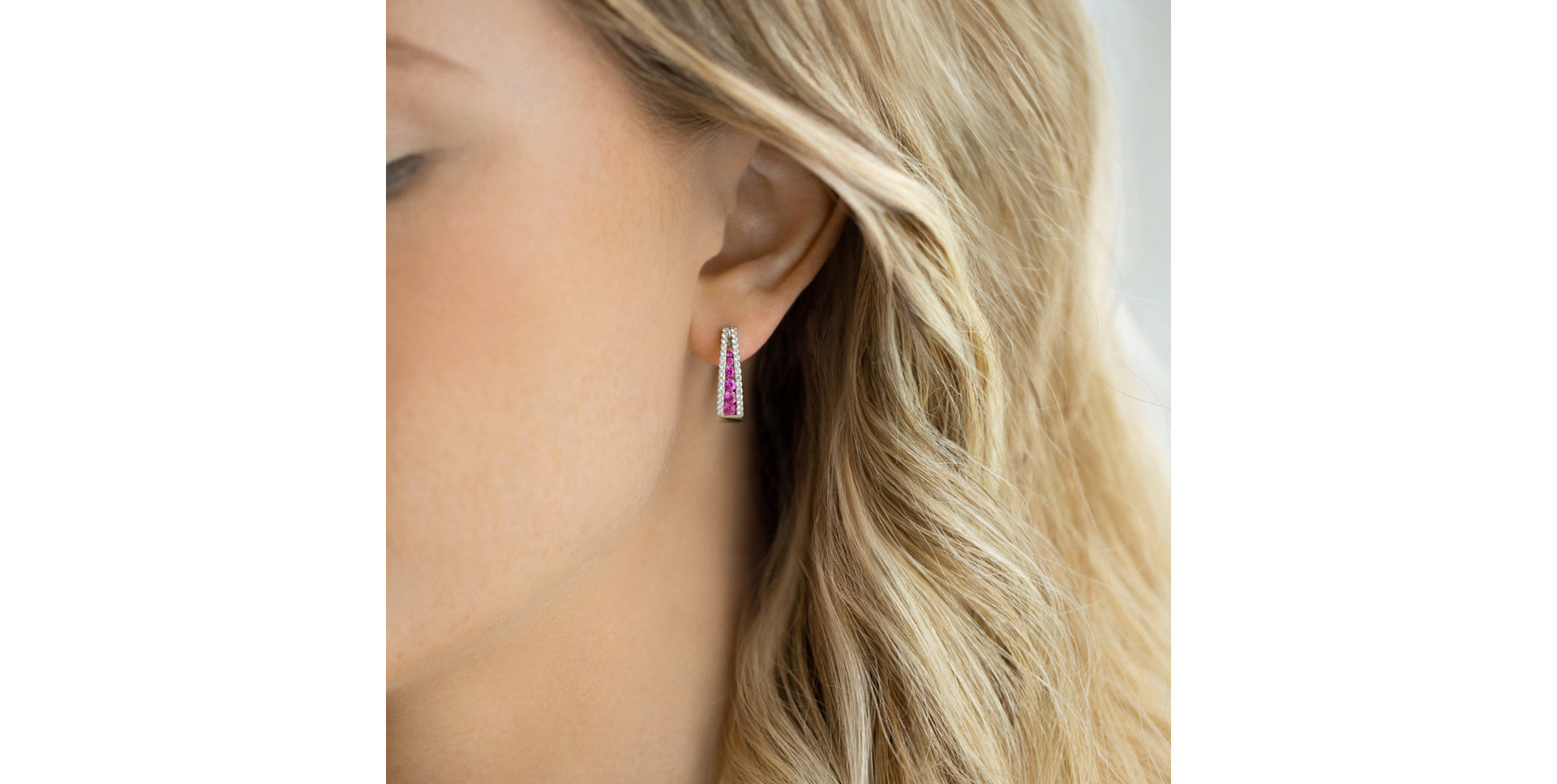 Diamond earrings and Sapphire Nanina