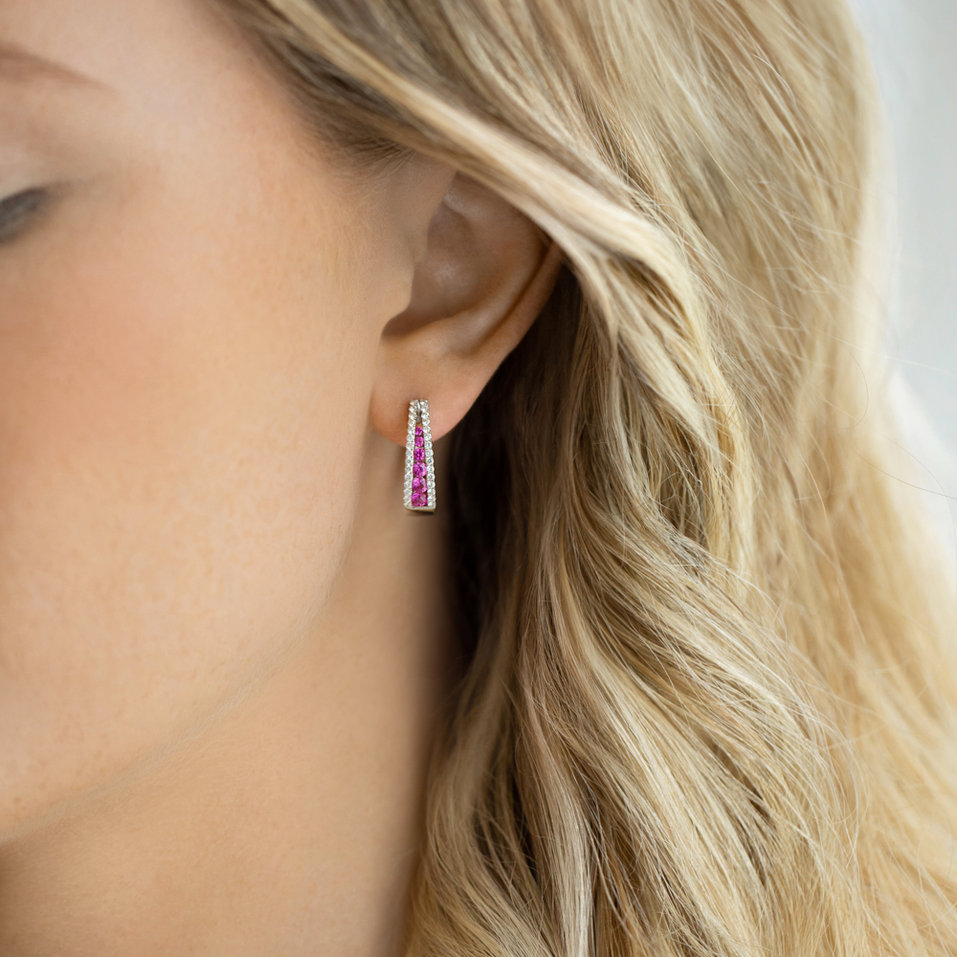 Diamond earrings and Sapphire Nanina