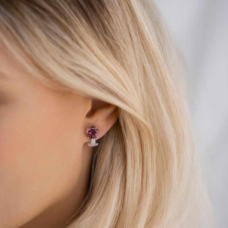 Diamond earrings with Tourmaline Molly