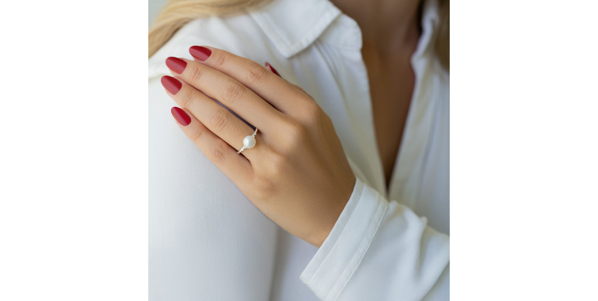 Diamond ring with Pearl Lake Symphony