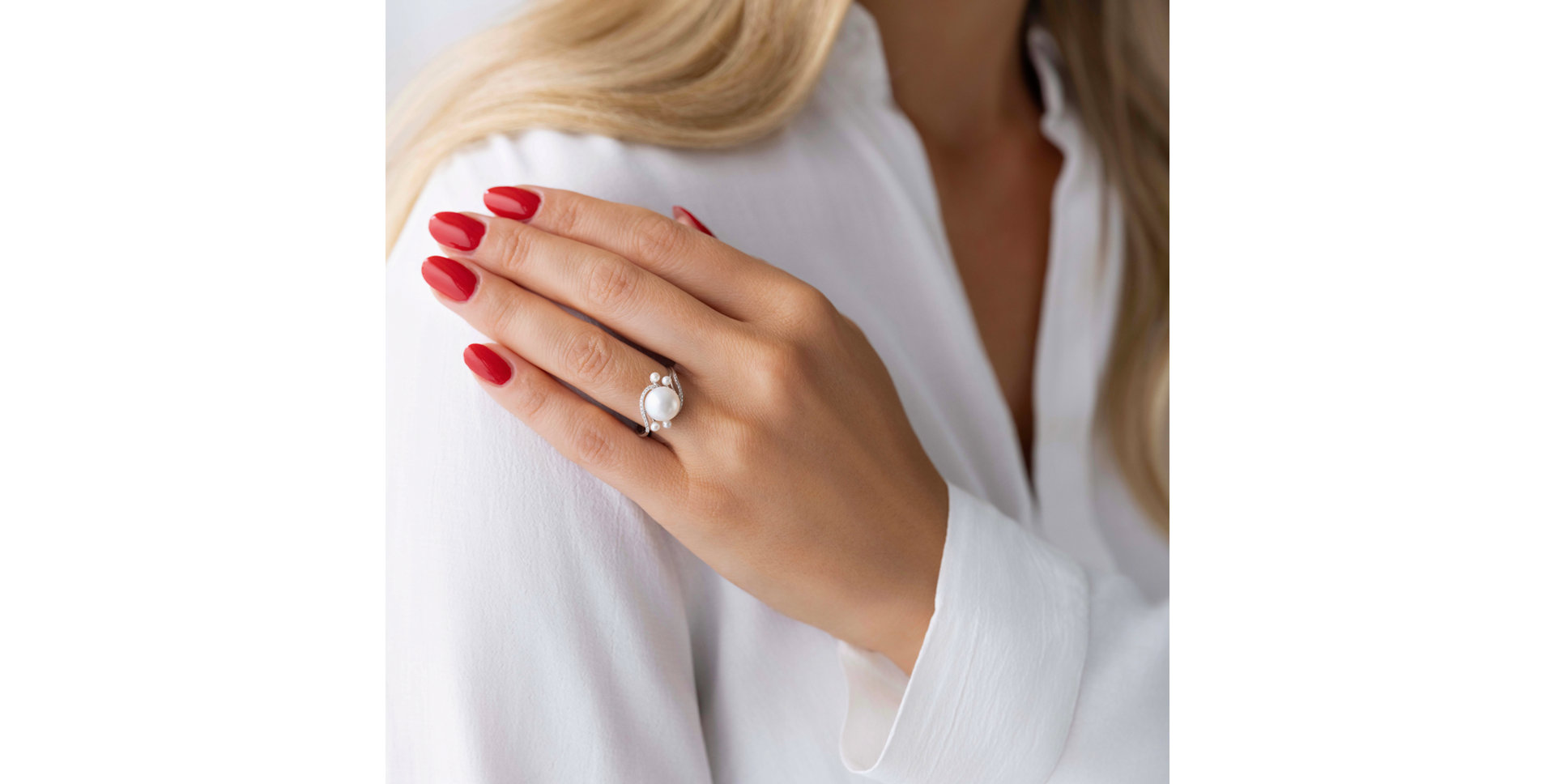 Diamond ring with Pearl Pearl Wonder