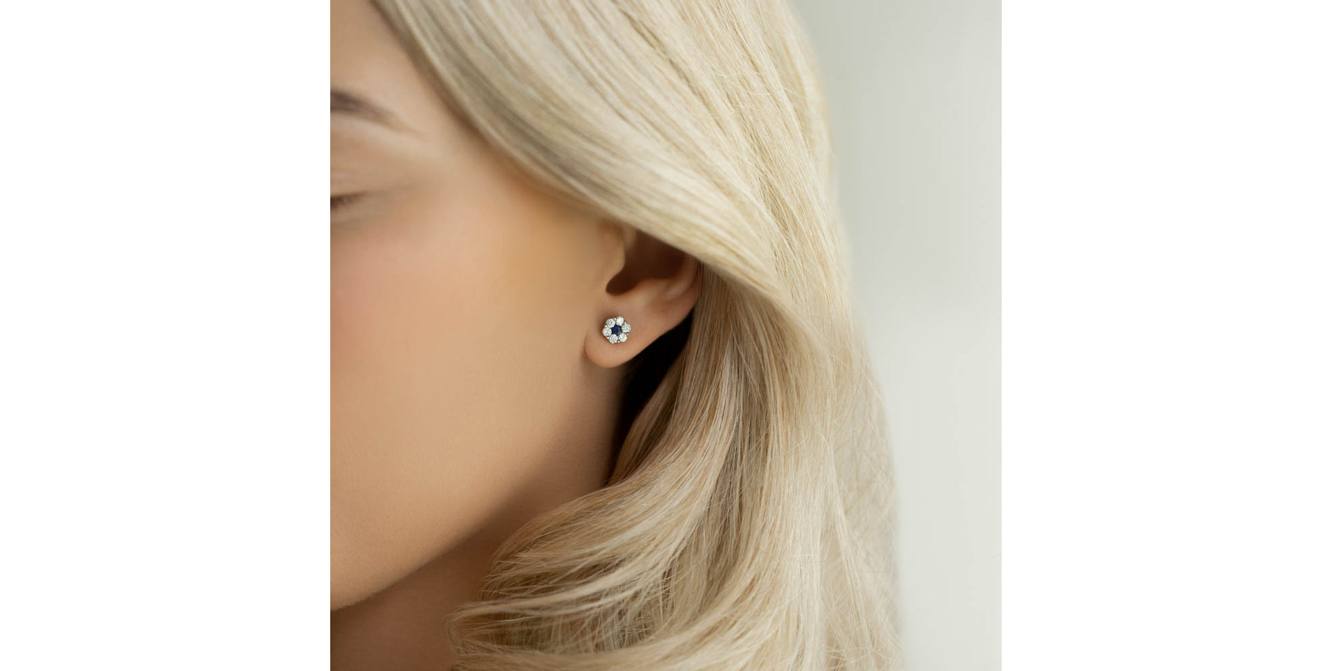 Earrings with black and white diamonds Night Touch