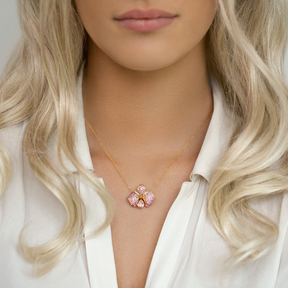 Diamond necklace with Sapphire Viola Romance