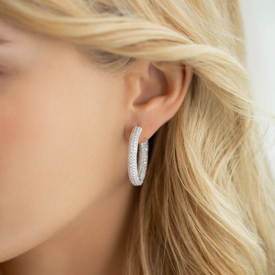 Diamond earrings Sparkling Circle