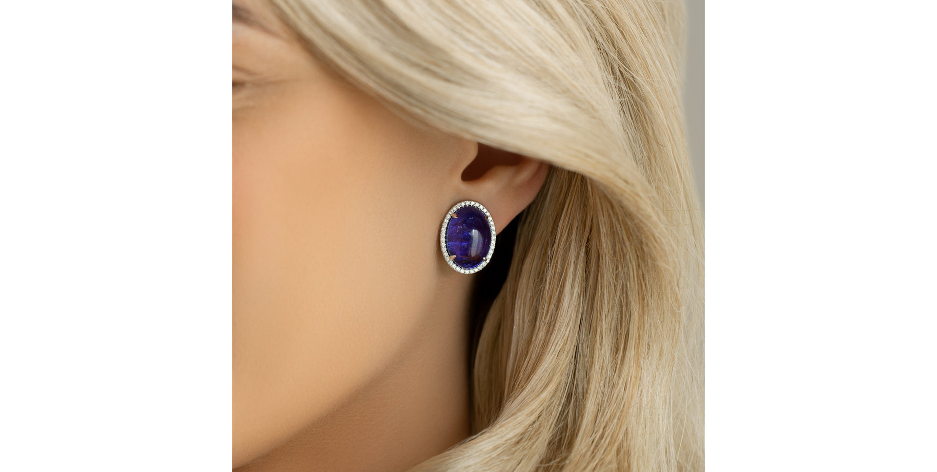 Diamond earrings with Tanzanite Mephisto Miracle