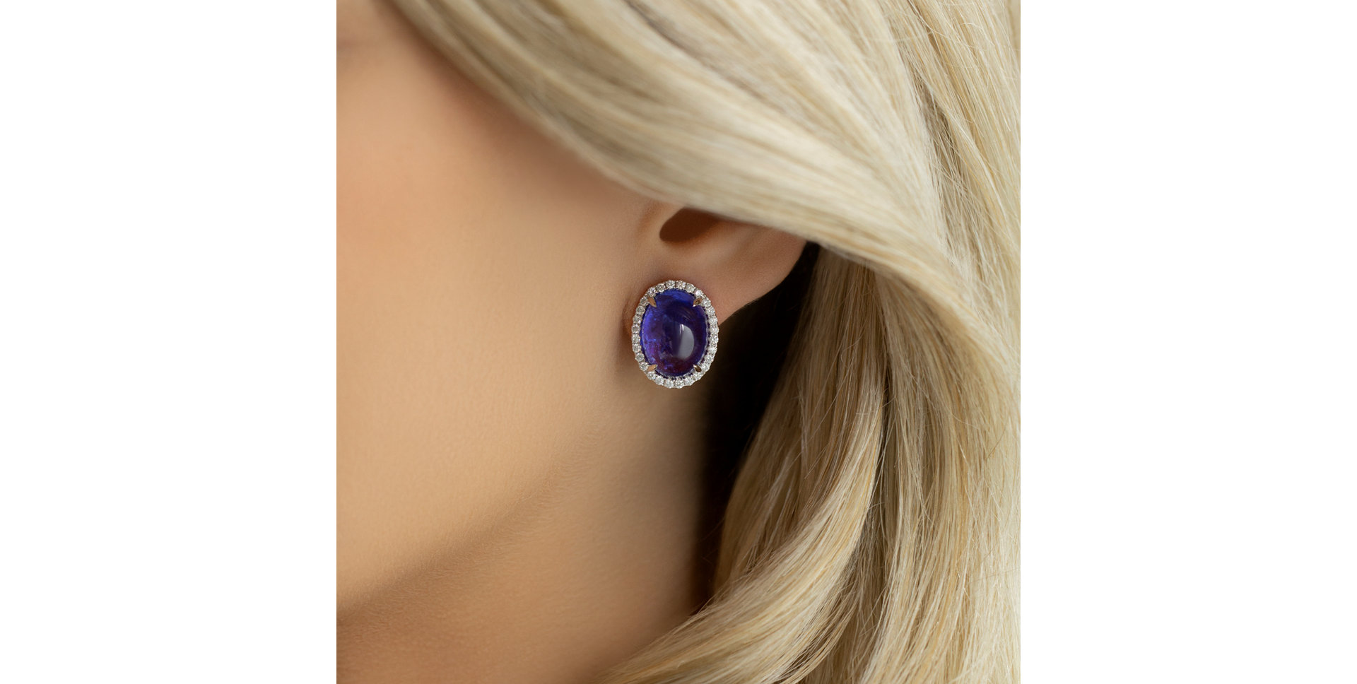 Diamond earrings with Tanzanite Mephisto Treasure