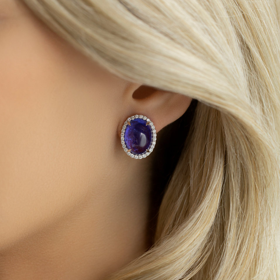 Diamond earrings with Tanzanite Mephisto Treasure