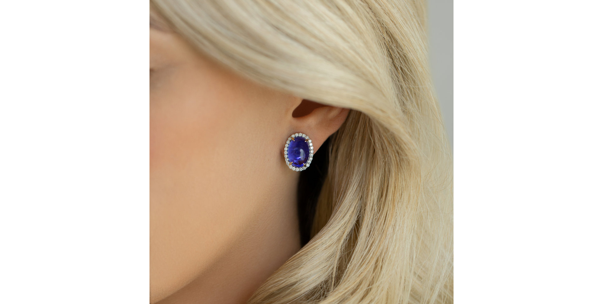 Diamond earrings with Tanzanite Mephisto Secret