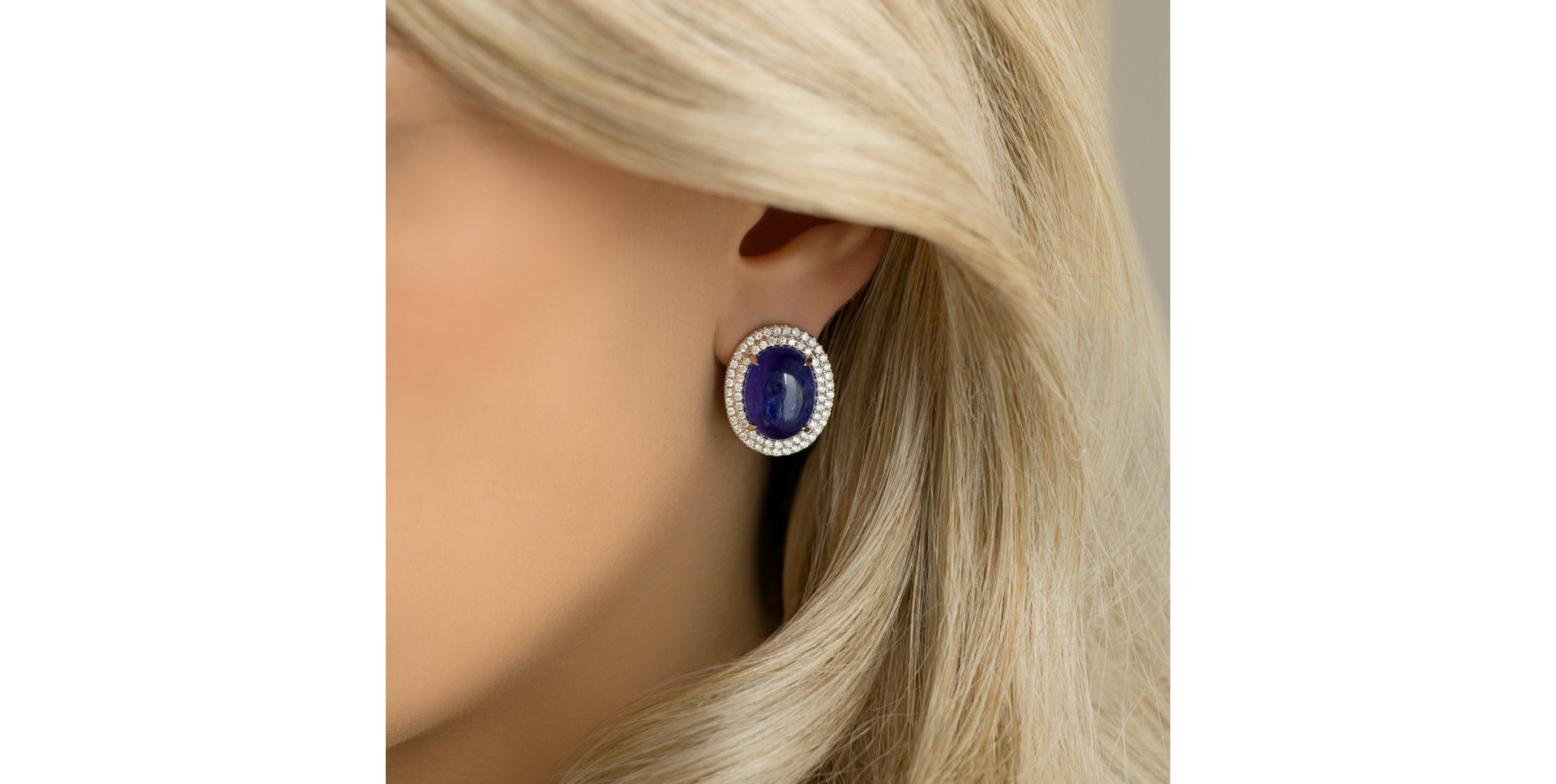 Diamond earrings with Tanzanite Mephisto Passion