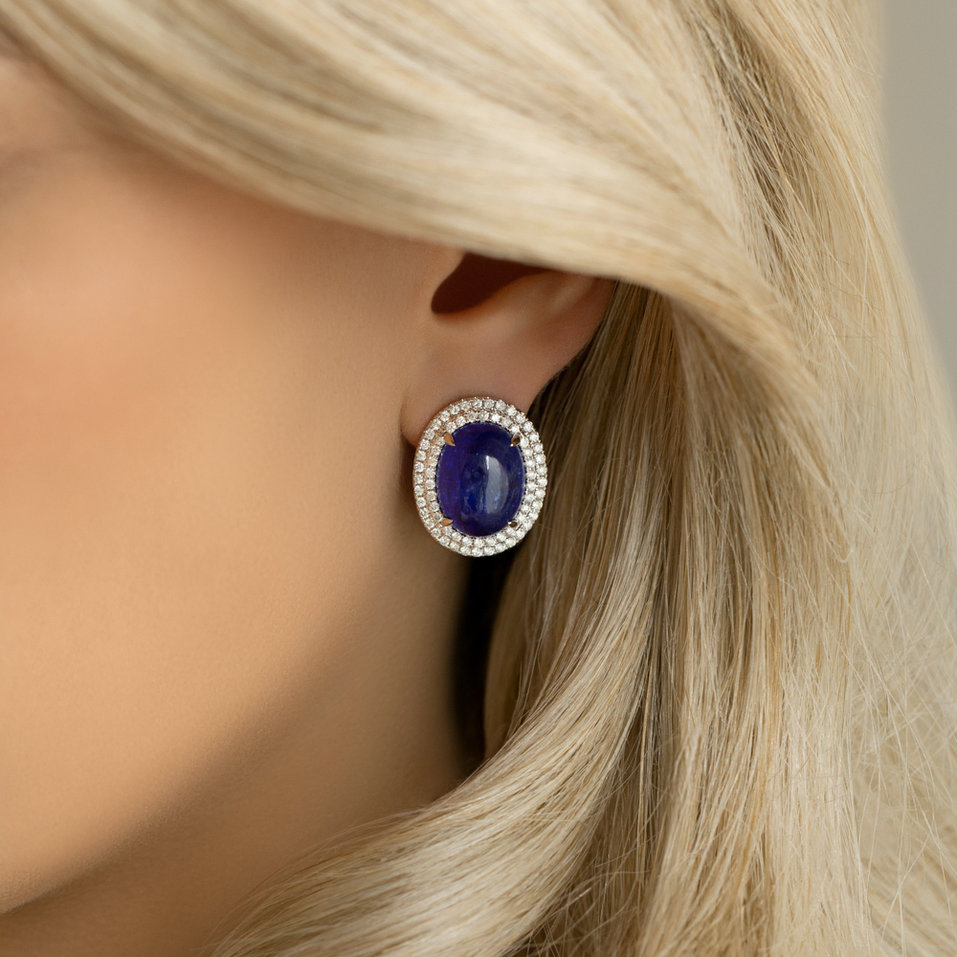 Diamond earrings with Tanzanite Mephisto Passion