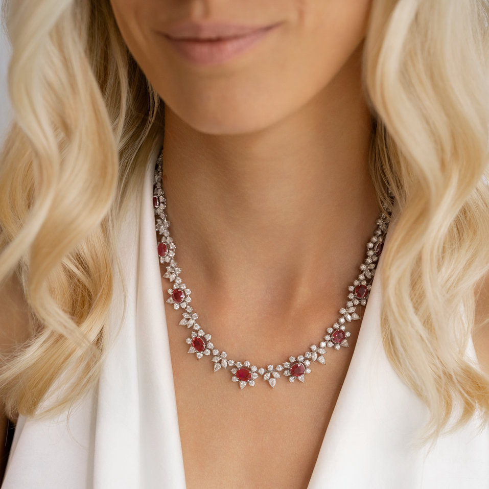 Diamond necklace with Ruby Ruby Countess