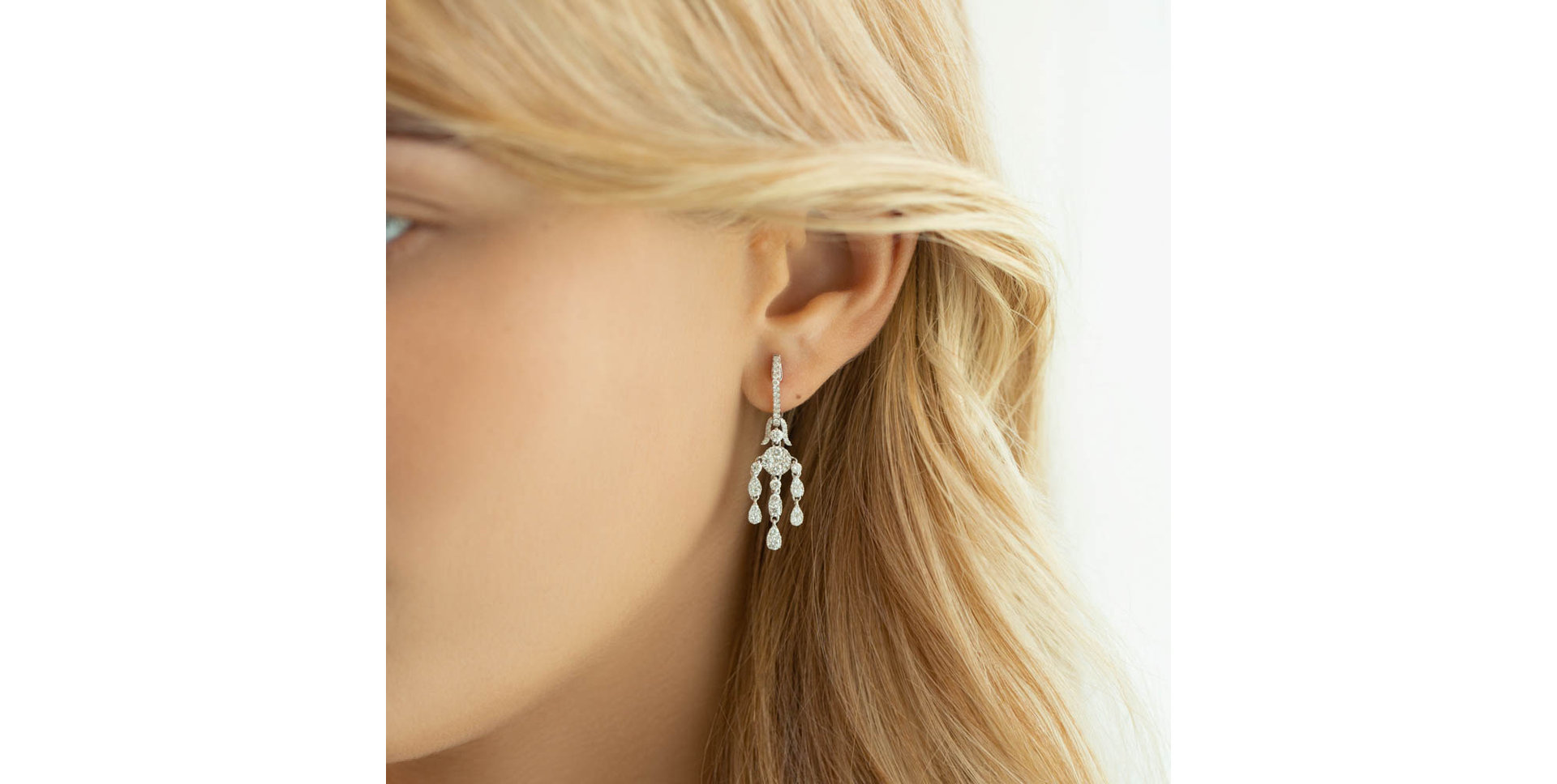 Diamond earrings Aphrodite Waterfall