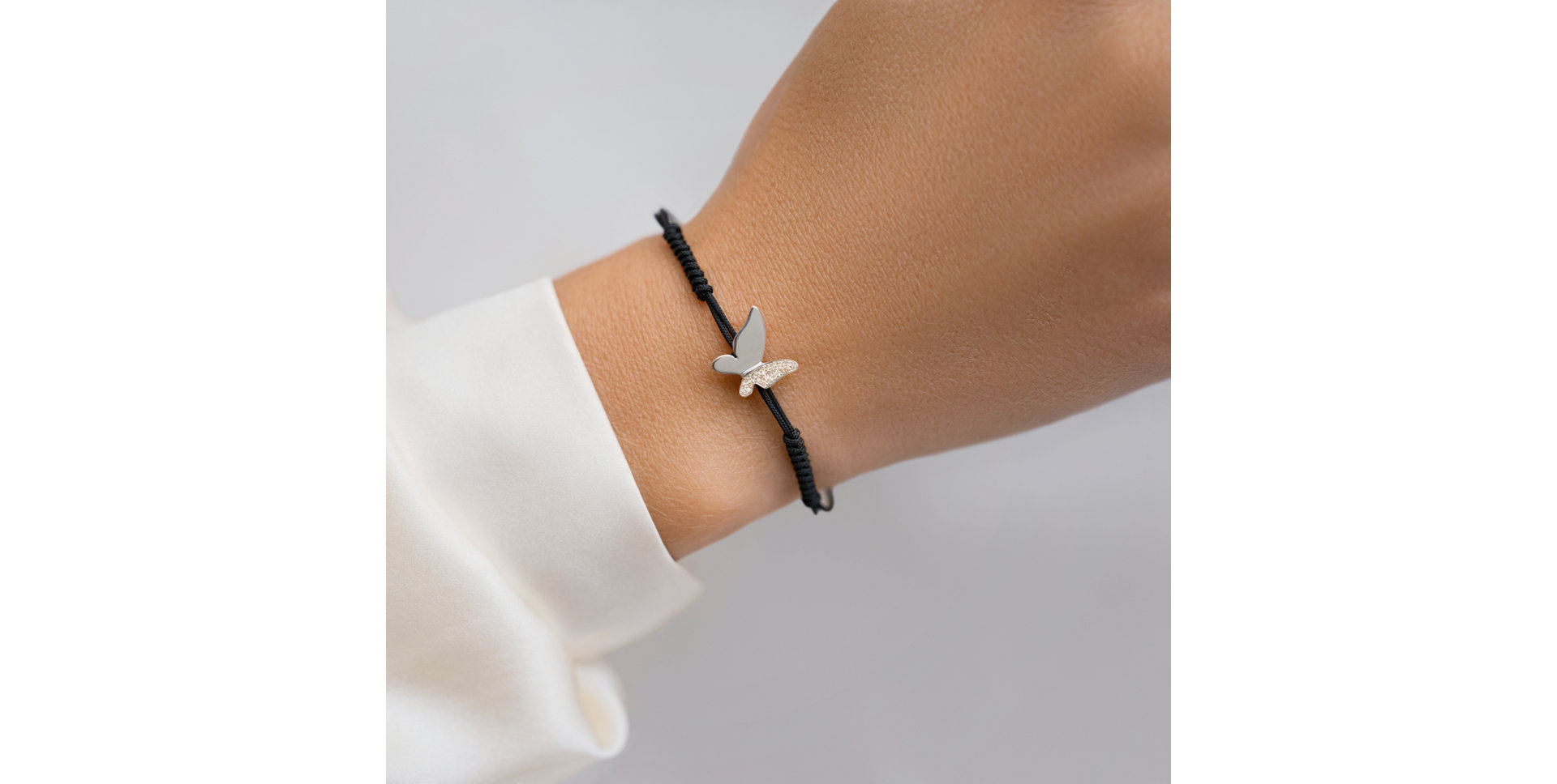 Bracelet with brown diamonds Sky Butterfly