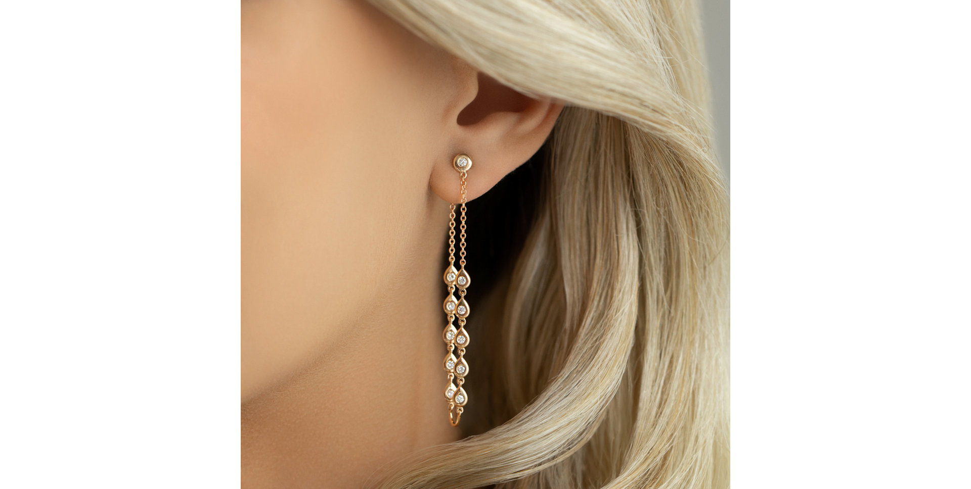 Diamond earrings Shine Waterfall