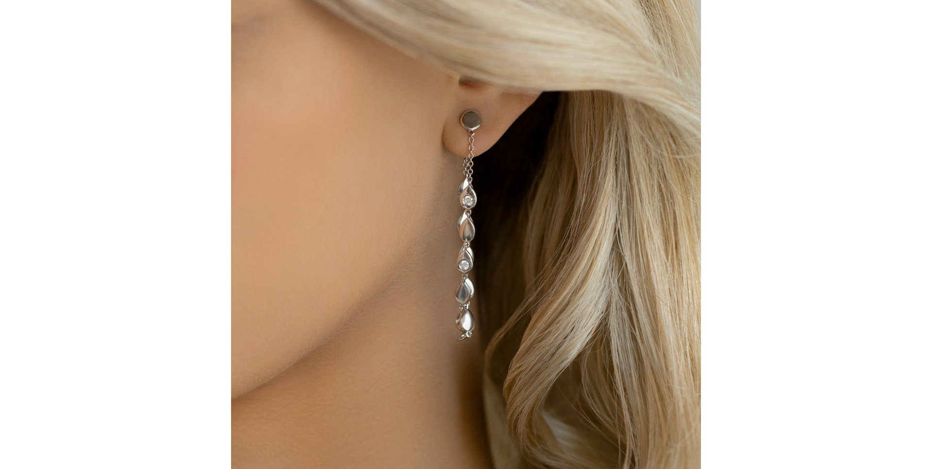 Diamond earrings Shine Waterfall